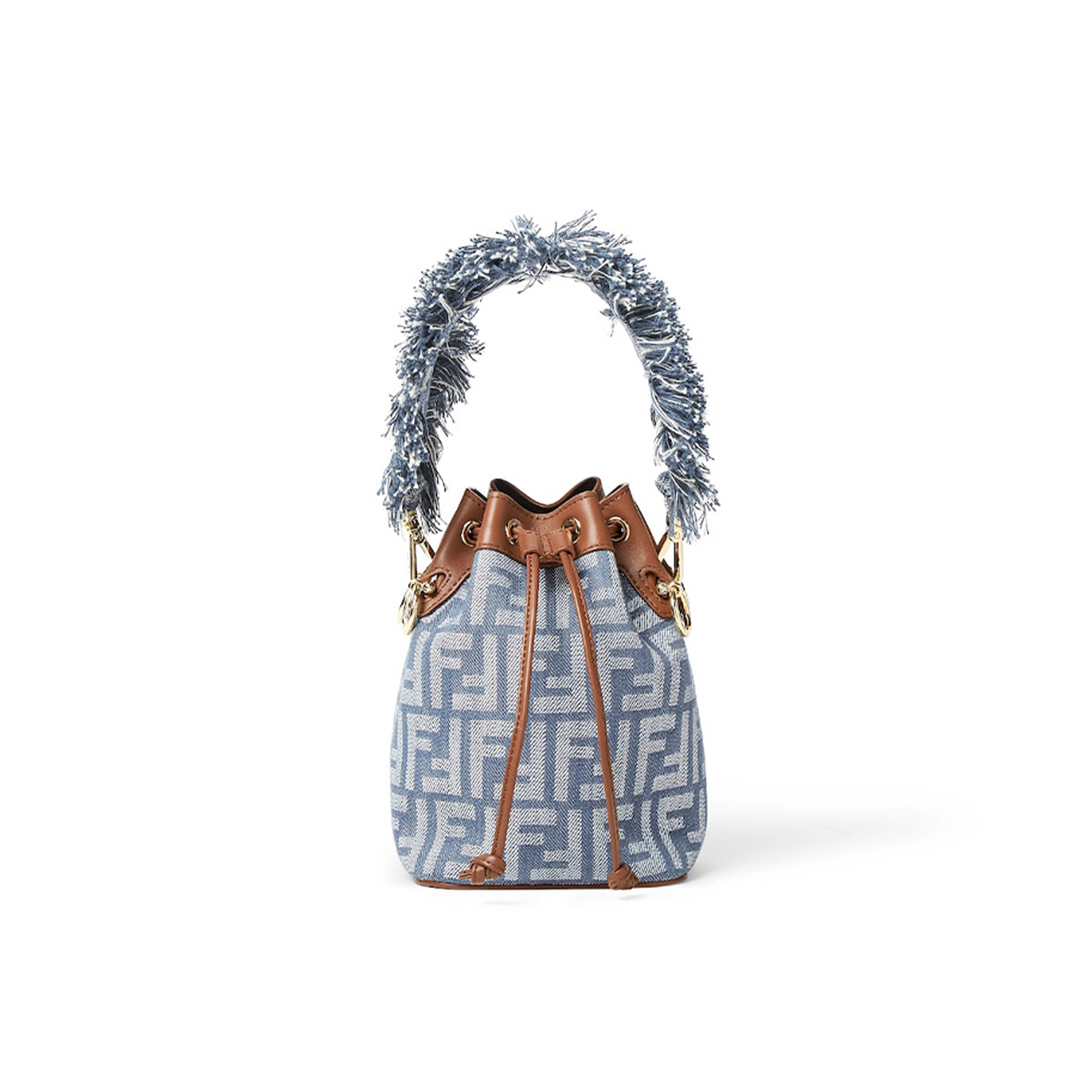 f**di mon tresor blue De*1m-effect ff jacquard mini bag 8bs093aut4f1sxq (18*14*12cm)